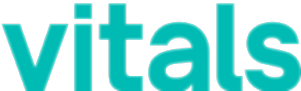 Logo of Vitals in teal color