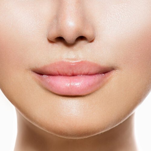 Lip injections can help restore volume.