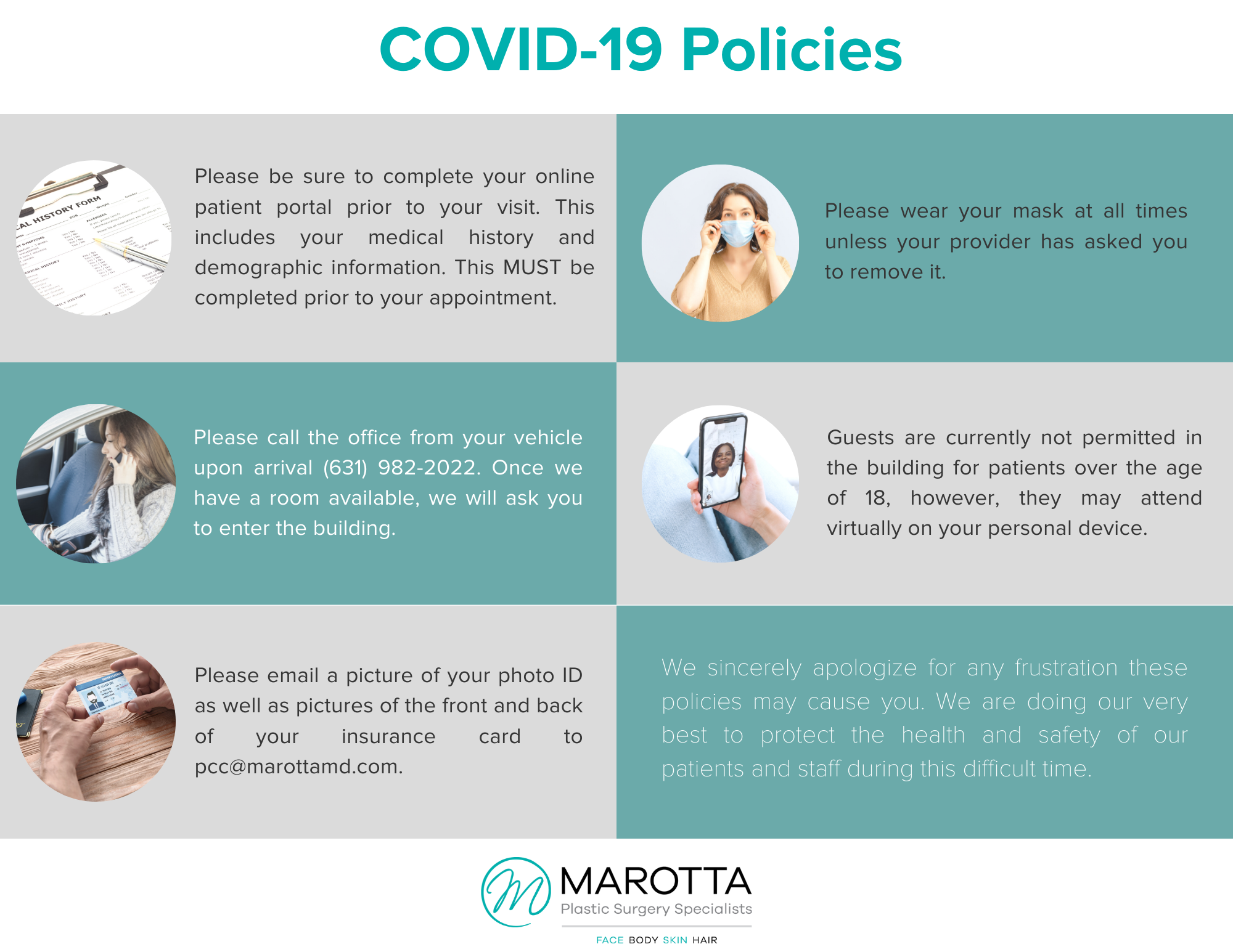 COVID policies information